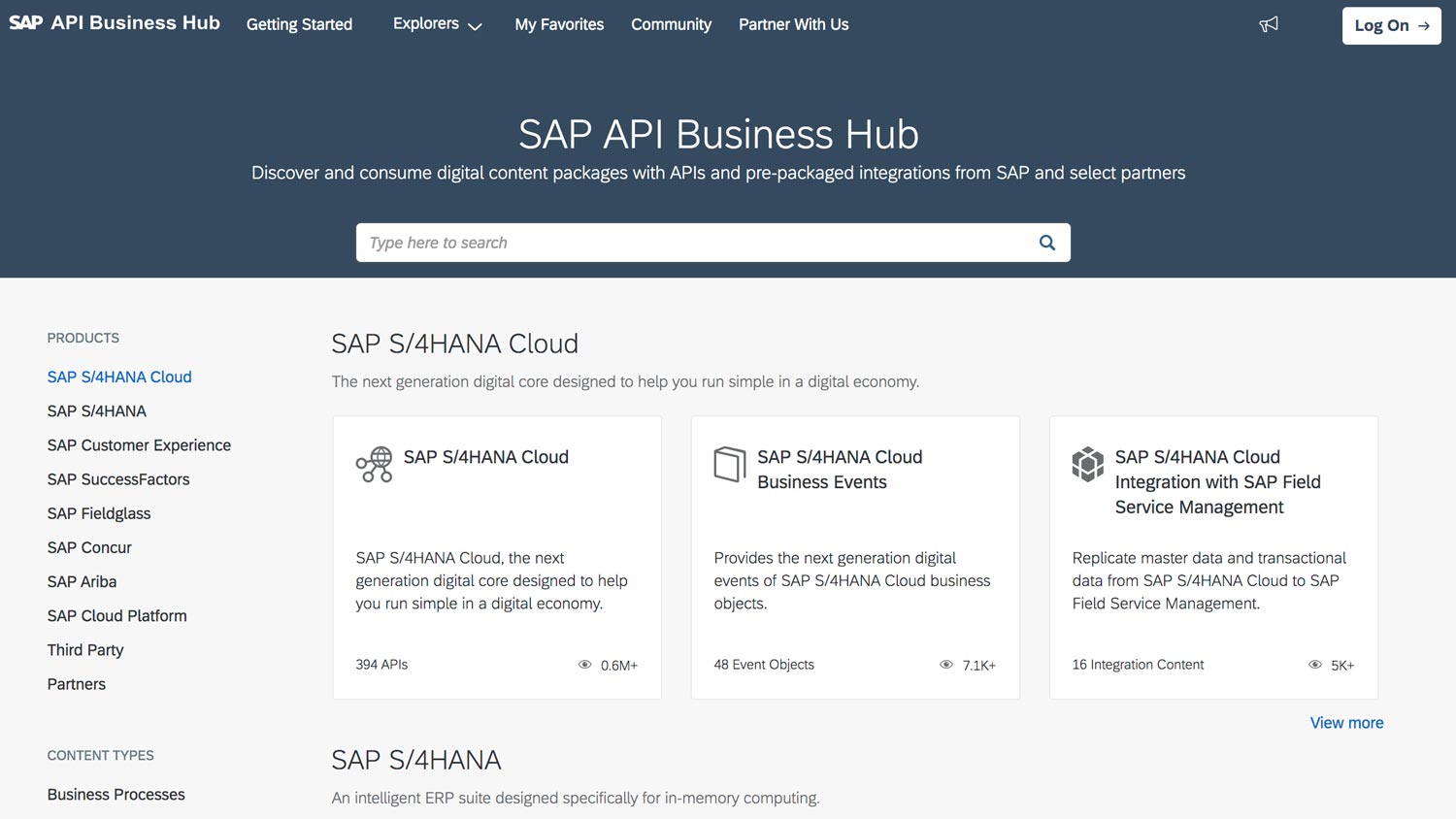 SAP api business hub