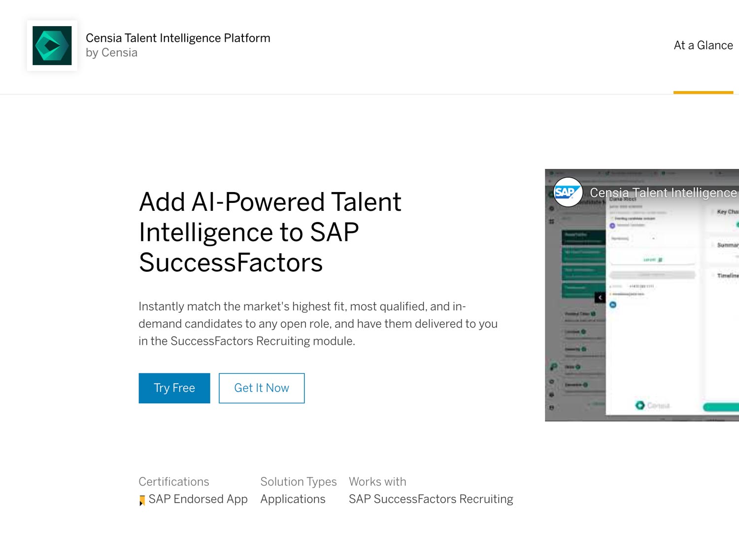 SAP censia talent intelligence platform