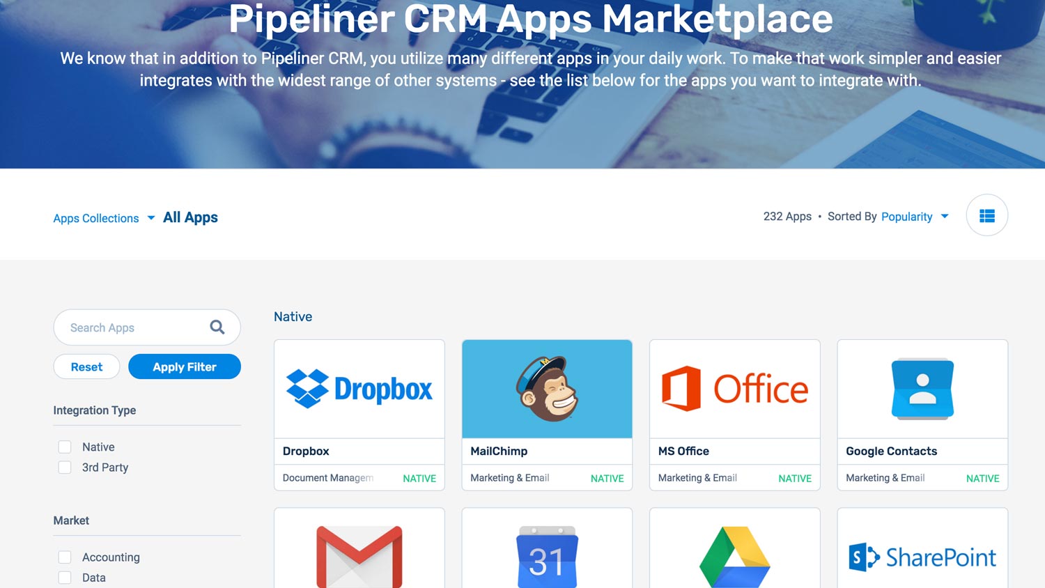 pipeliner CRM apps marketplace