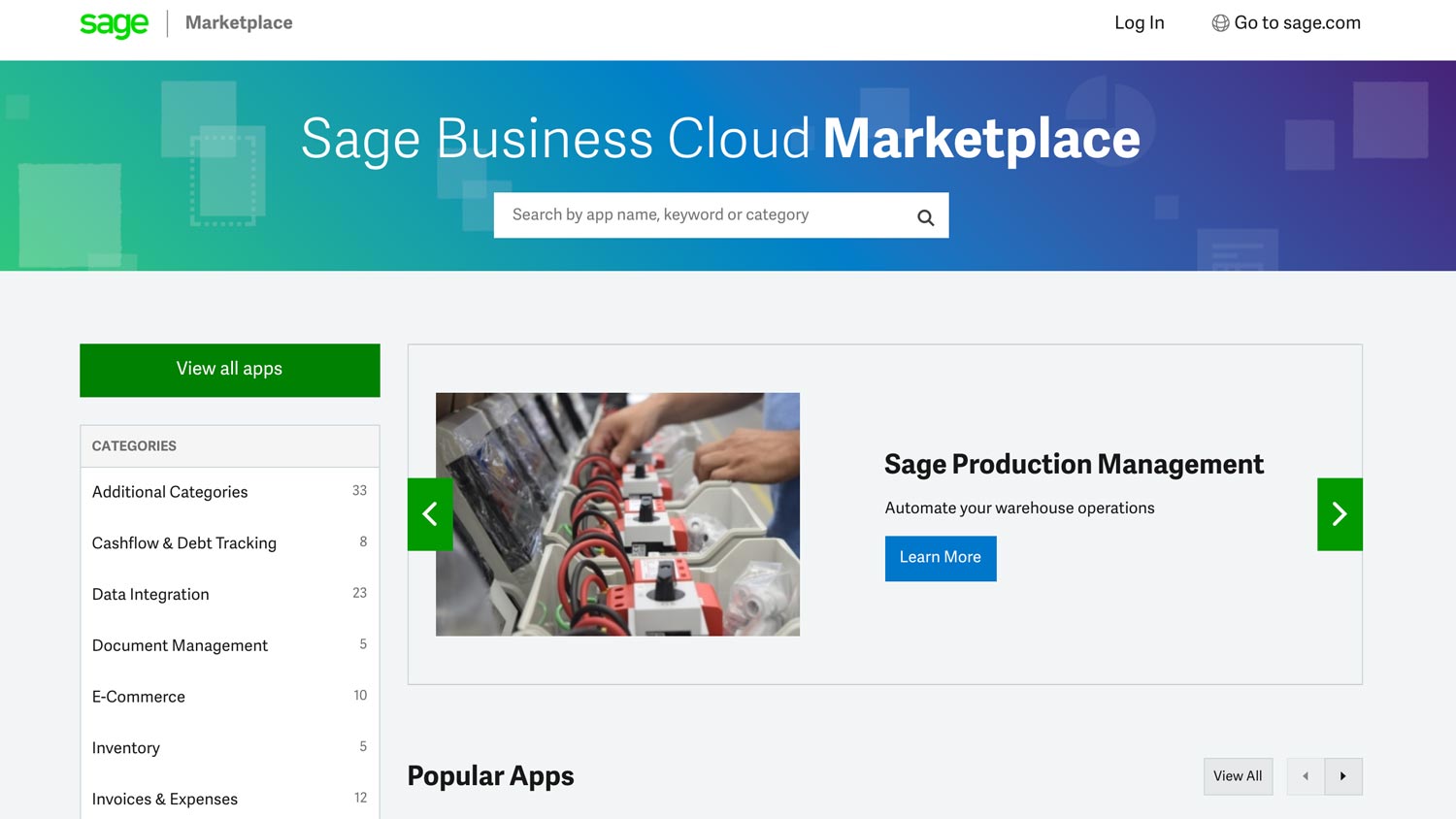 sage business cloud marketplace