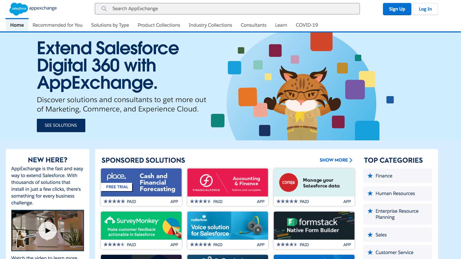 salesforce app marketplace homepage