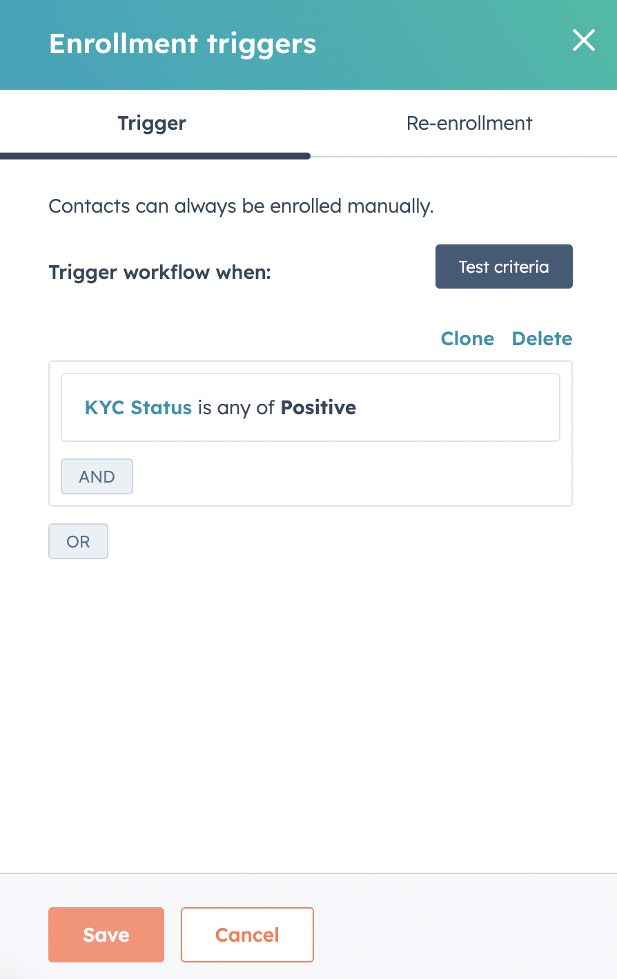 Automated KYC step 6 save enrollment trigger identity check