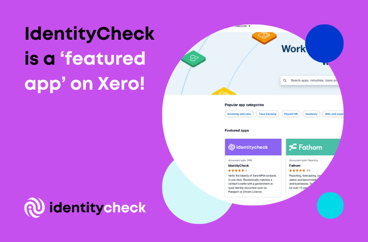 IdentityCheck is a ‘featured app on Xero